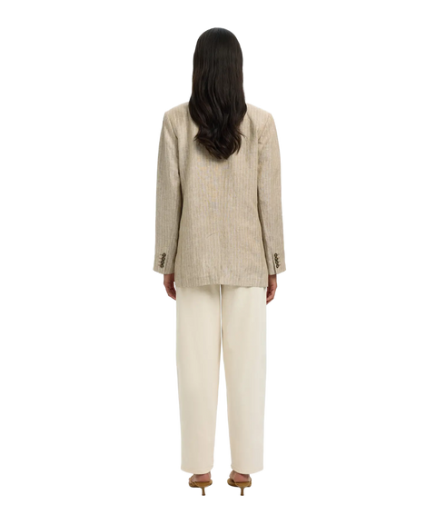 Relaxed Ida Ls Linen Blazer - Brown