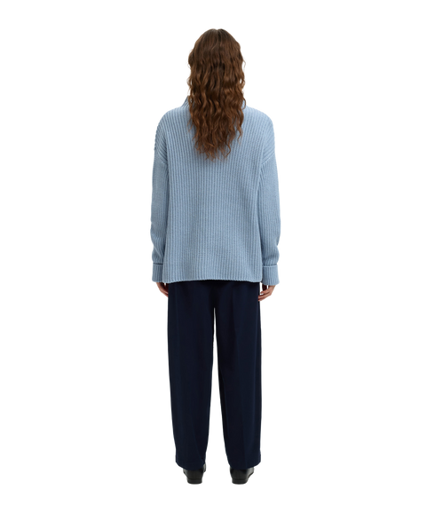 Selma Sus Ls Knit Pullover - Blue