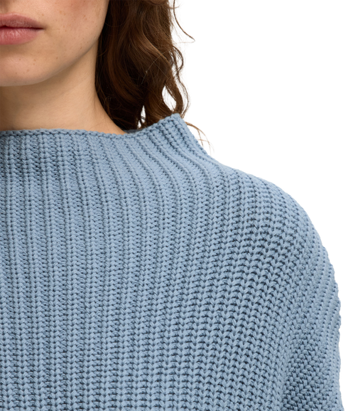 Selma Sus Ls Knit Pullover - Blue
