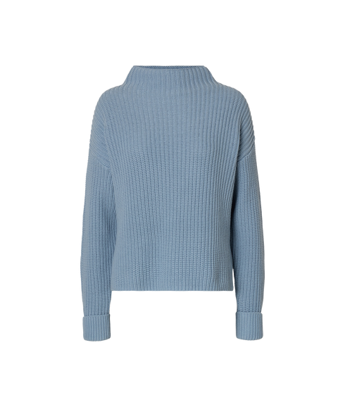 Selma Sus Ls Knit Pullover - Blue