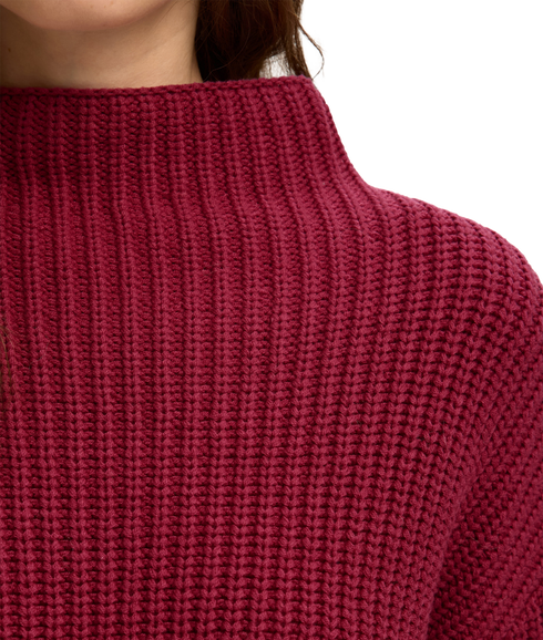 Selma Sus Ls Knit Pullover - Purple