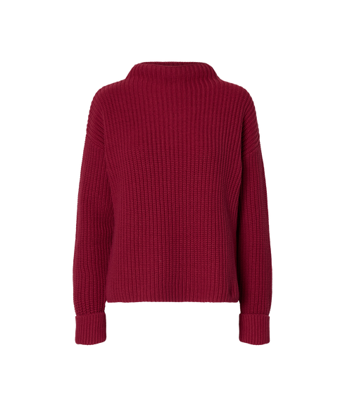 Selma Sus Ls Knit Pullover - Purple