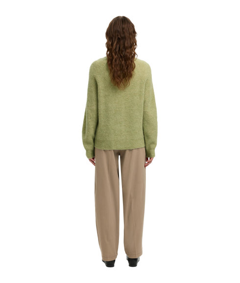 Lulu Ls Knit Short Cardigan - Green