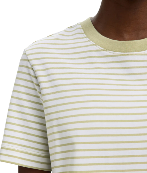 Essential Ss Striped Boxy Tee - Green