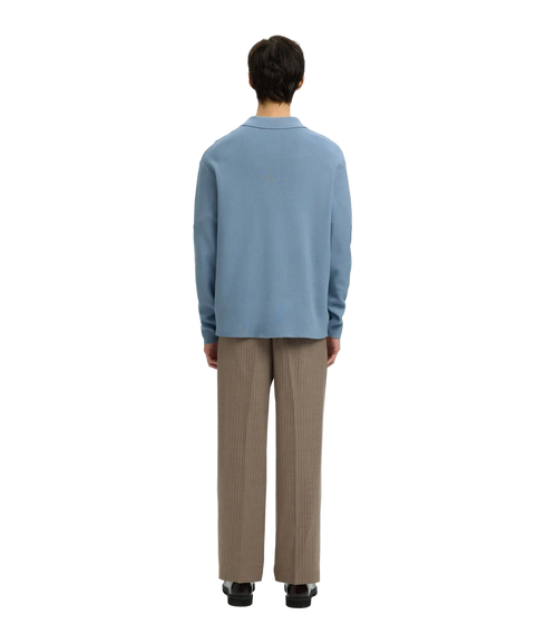 Teller Fn Relaxed Half Zip Polo - Blue
