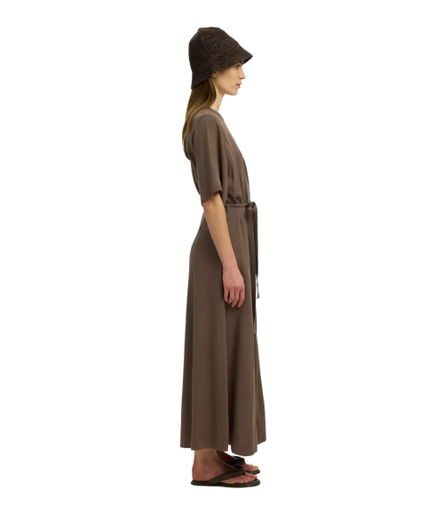 Viva Regular Linen Blend Dress - Brown