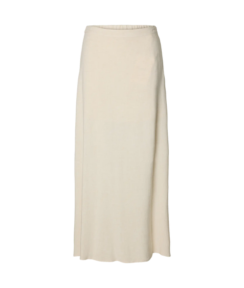 Viva Hw Ankle Linen Blend Skirt - Grey