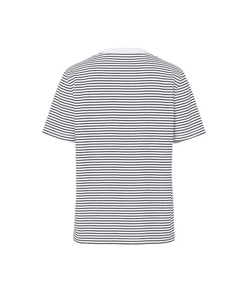 Ria Ss Tee Stripes Jrs Bc - White