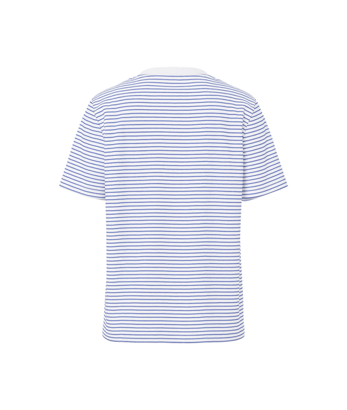 Ria Ss Tee Stripes Jrs Bc - White