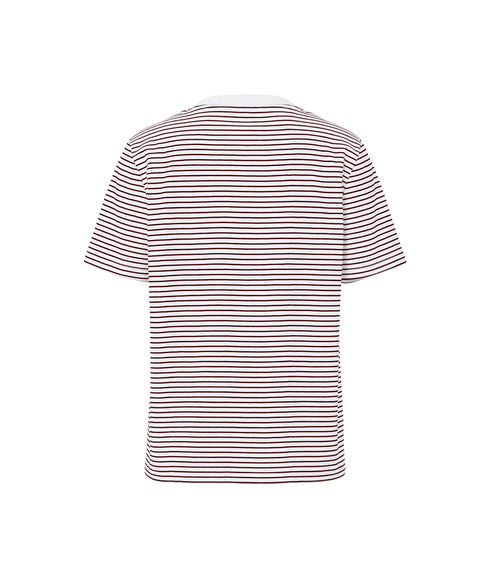 Ria Ss Tee Stripes Jrs Bc - White