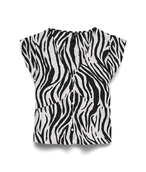 Mymilo Ss Ruffle Top Wvn Ga - Grey