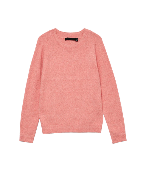 Doffy LS O-Neck Blouse - Red