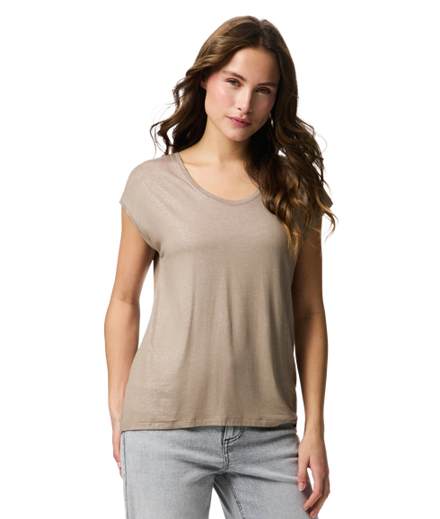 Alice SS Glitter Tee - Grey
