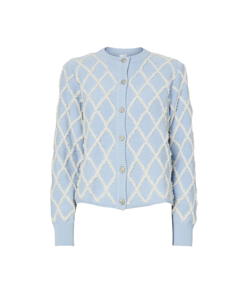 Zigly Ls Knit Cardigan S. - Blue