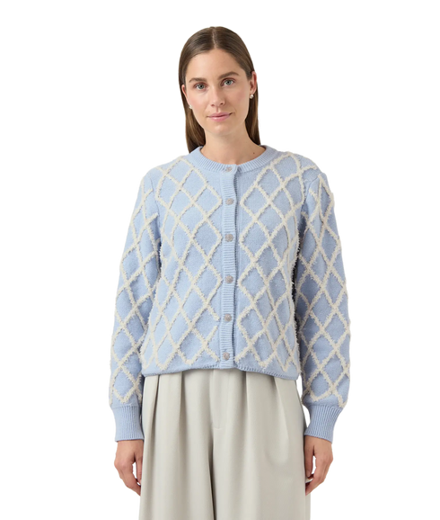 Zigly Ls Knit Cardigan S. - Blue