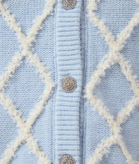 Zigly Ls Knit Cardigan S. - Blue