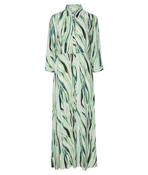 Savanna Long Shirt Dress S. - White