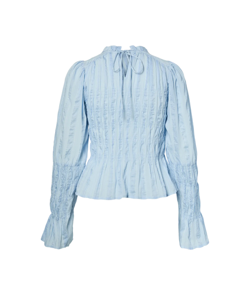 Rava Ls Smock Top S. - Blue