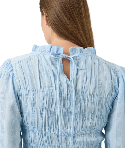 Rava Ls Smock Top S. - Blue