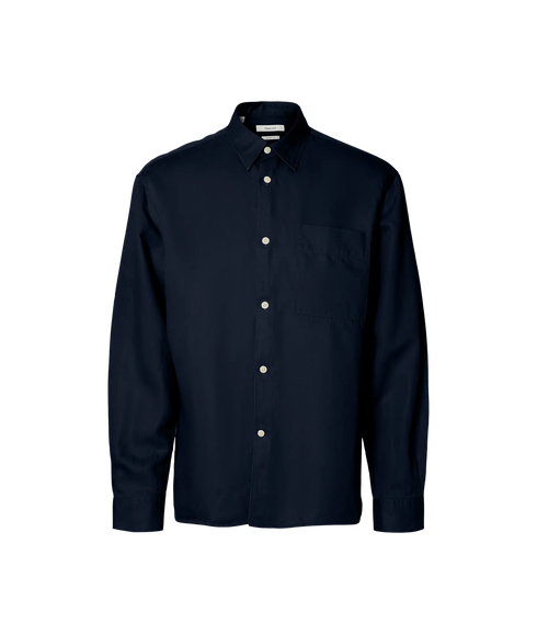 Rlxmika Tencel Blend Ls Shirt - Blue