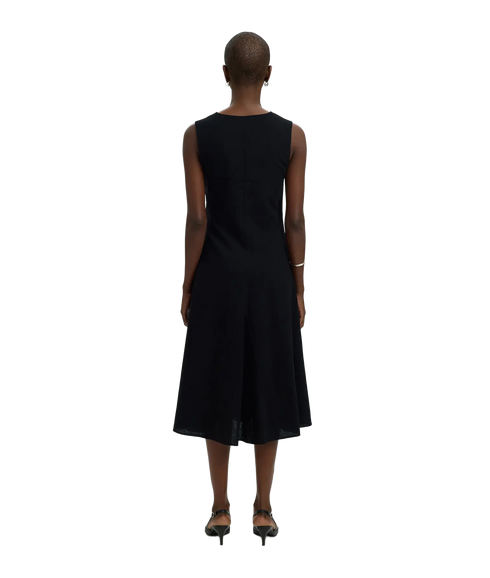 Luisa Regular Sl Linen Blend Dress B - Black