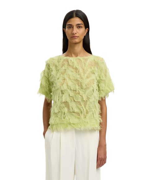 Myline Ss Boat Neck Top B - Green