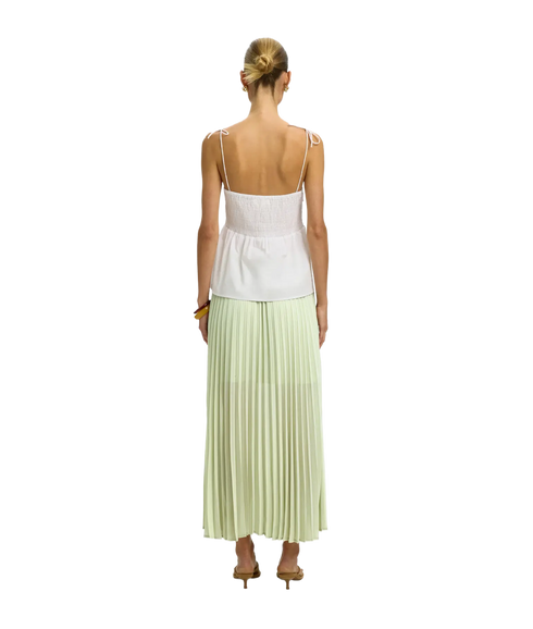Millie Hw Ankle Plisse Skirt B - Green