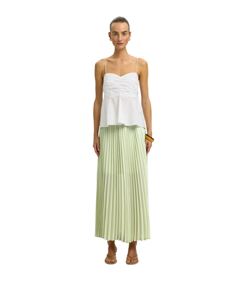 Millie Hw Ankle Plisse Skirt B - Green