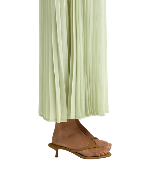 Millie Hw Ankle Plisse Skirt B - Green