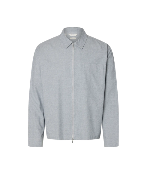 Rlxdavid Mix Zip Overshirt - Grey