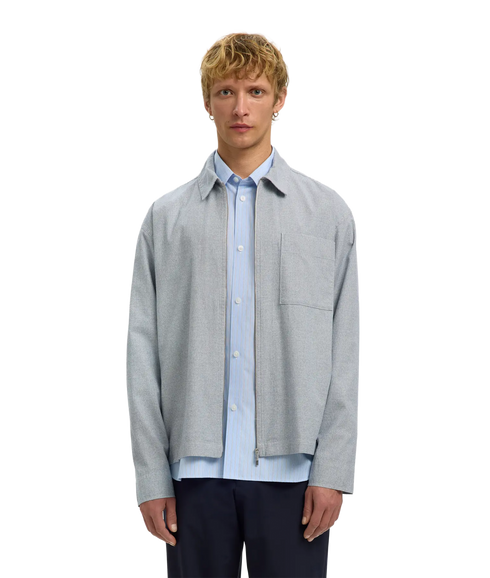Rlxdavid Mix Zip Overshirt - Grey