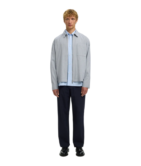 Rlxdavid Mix Zip Overshirt - Grey