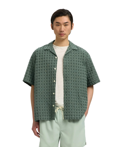 Rlxmonty Texture Ss Shirt - Green