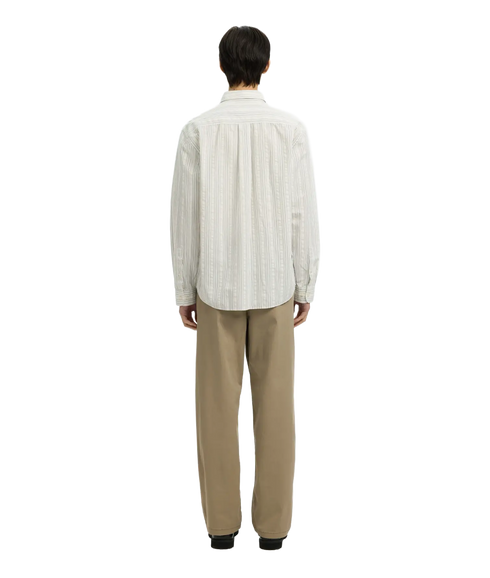 Regfreddie Mix Seersucker Ls Shirt - White