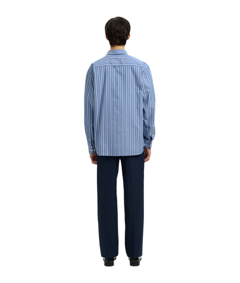 Rlxben Stripe Ls Shirt - Blue
