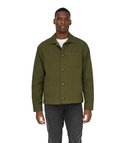 Ronnie Ctn Jacket Otw - Brown