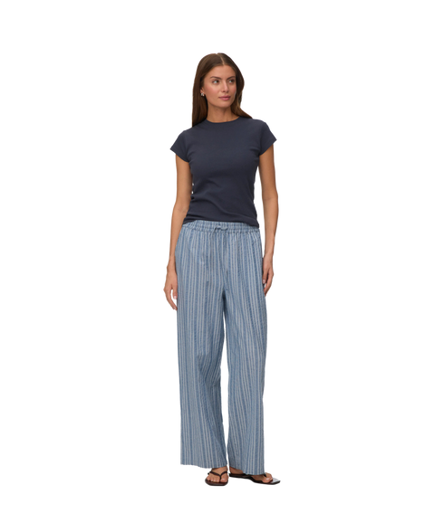 Elena Hw Stripe Pant Wvn - Yellow