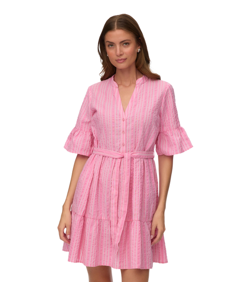 Elena 2/4 Short Dress Wvn - Red