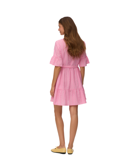Elena 2/4 Short Dress Wvn - Red
