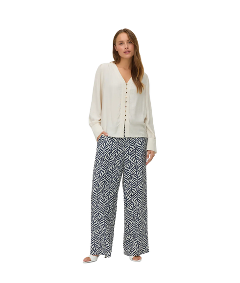 Josie Hw Wide Pant Wvn Ga - Grey