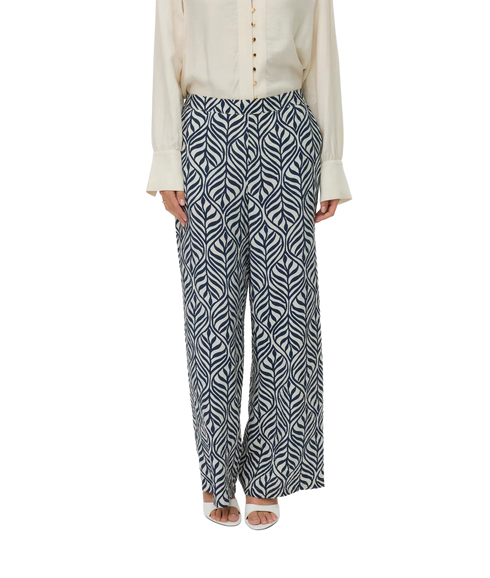 Josie Hw Wide Pant Wvn Ga - Grey