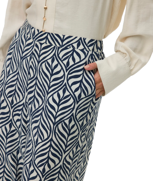 Josie Hw Wide Pant Wvn Ga - Grey