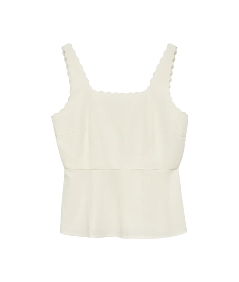 Julietta Singlet Top Wvn Btq - White