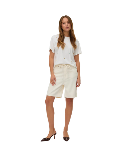 Sola Mette Ss Top Box Jrs - White