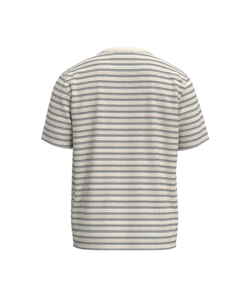 Kevin Stripe Ss O-Neck Tee - White