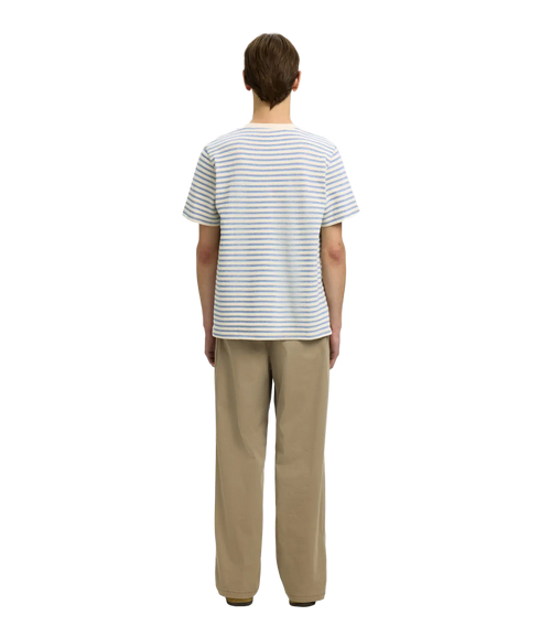 Kevin Stripe Ss O-Neck Tee - White