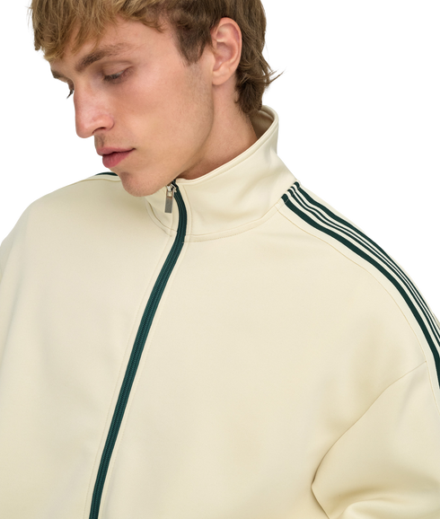 Riber Rlx Ls Zip Stripe Track Sweat - White