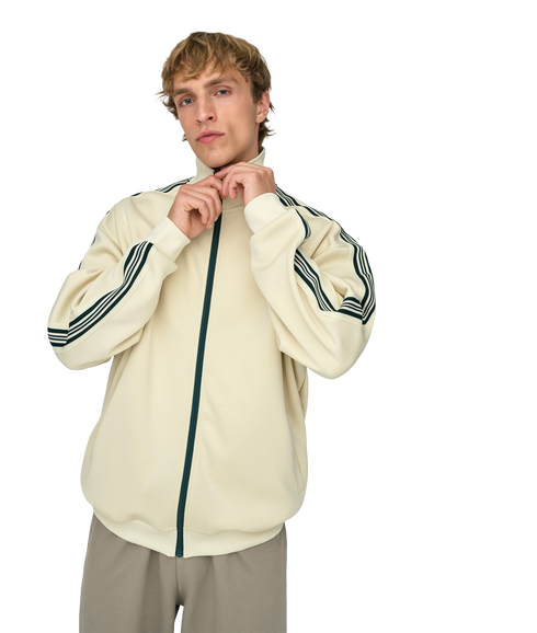 Riber Rlx Ls Zip Stripe Track Sweat - White