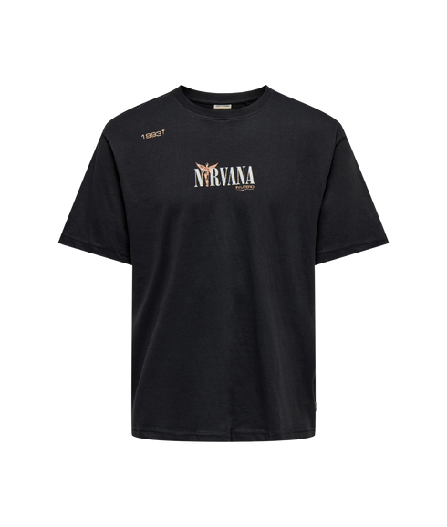Nirvana Life Rlx Ss Lic Tee - Black