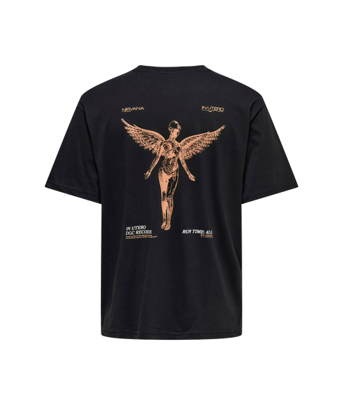 Nirvana Life Rlx Ss Lic Tee - Black